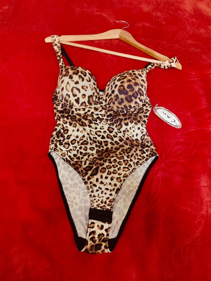 Leopar Desenli Mini Kadın Mayo - Görsel 2