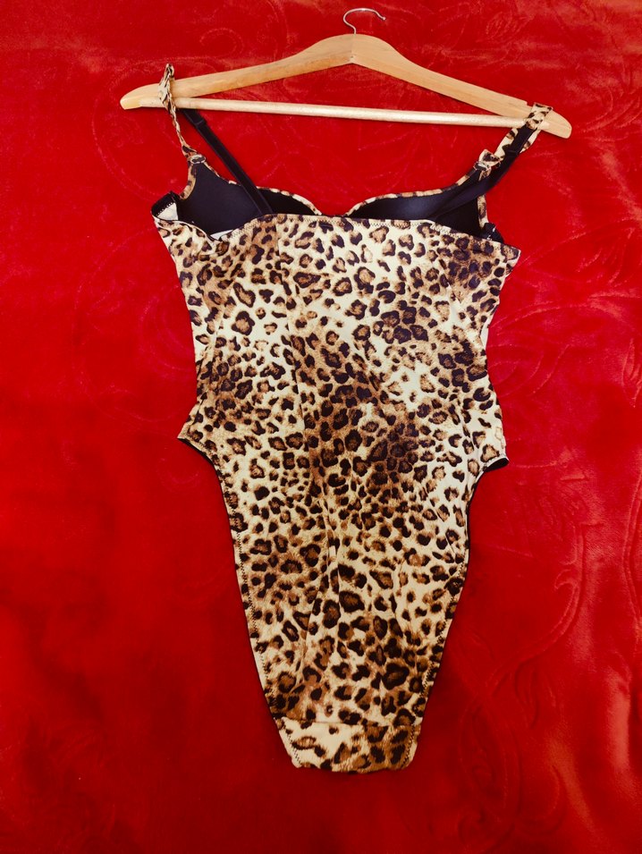 Leopar Desenli Mini Kadın Mayo - Görsel 4