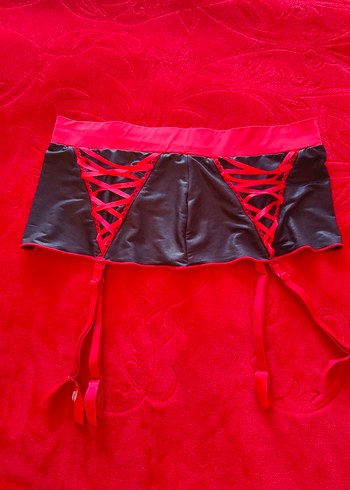 Kırmızı Nakışlı Hemşire Korsesi Midi Boy - Görsel 3