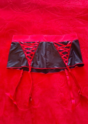 Kırmızı Nakışlı Hemşire Korsesi Midi Boy - Görsel 5