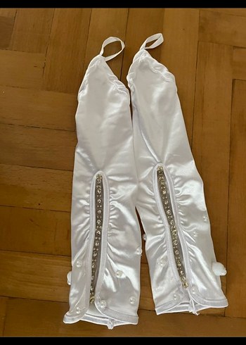 Beyaz Payetli Kadın Eldiveni - Görsel 3