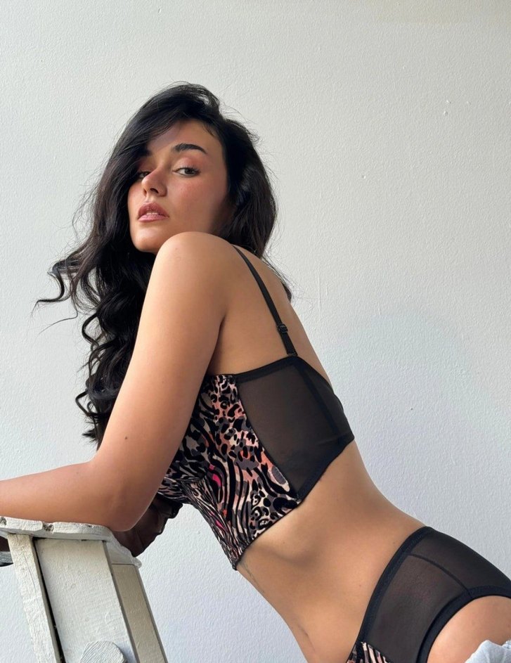 Zebra Desenli Dantelli Mini Büstiyer 80 beden - Görsel 2