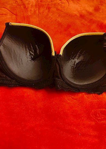 Bej Siyah Kontrastlı Kadın Sütyen - Görsel 3