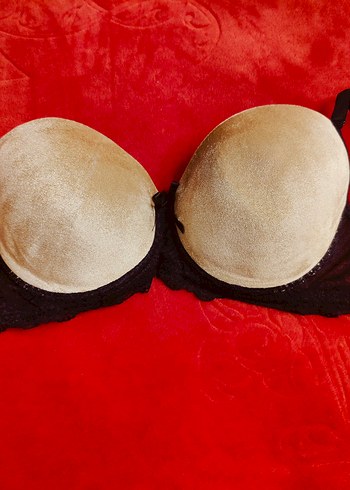 Bej Siyah Kontrastlı Kadın Sütyen - Görsel 2