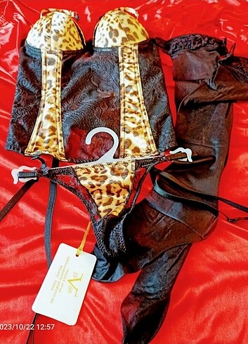 Versace 19.69 Çok şık leopar jartiyer takım M beden