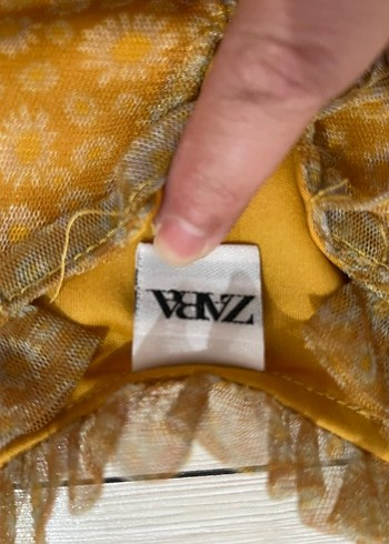 6 Yaş Beden sarı Renk zara muadili Sari papatyalı Bohem Uzun Elbise, Fırfırlı