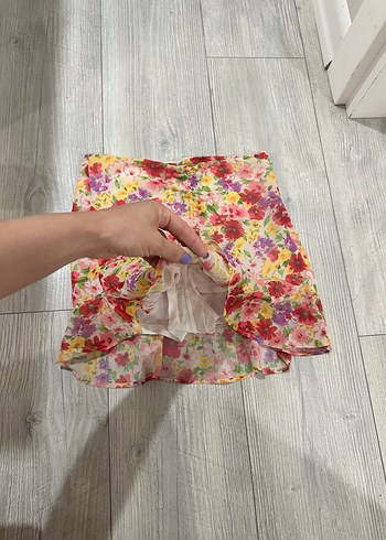 Bohem Mini Hamile Eteği, Fırfırlı, Çok Renkli