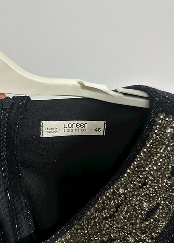 Siyah simli Vintage Uzun Abiye Elbise - Görsel 8