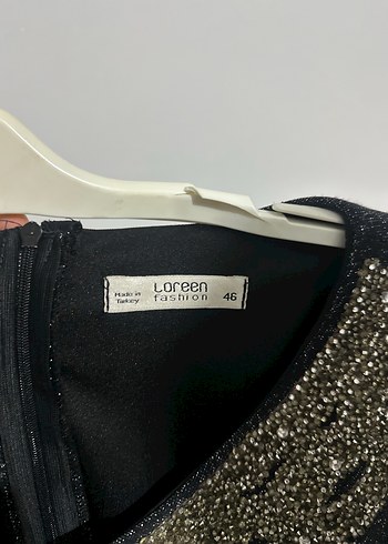 Siyah simli Vintage Uzun Abiye Elbise - Görsel 9