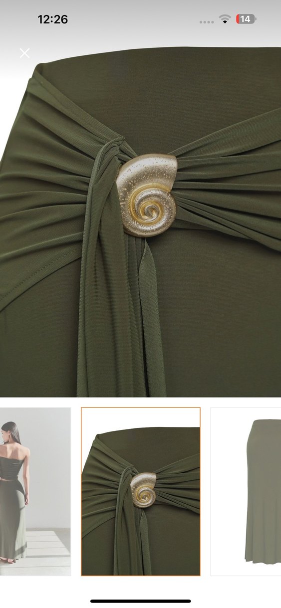 Aksesuar detaylı uzun etek - Görsel 2