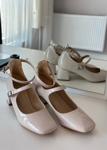 Bej Topuklu Klasik Kadın Ayakkabı - Görsel 4