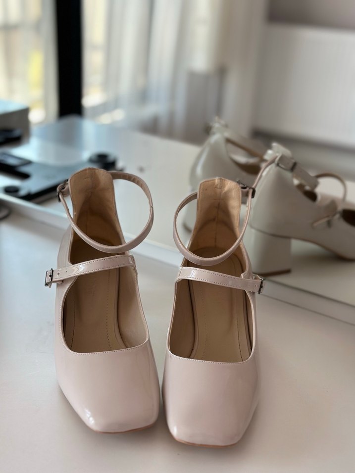 Bej Topuklu Klasik Kadın Ayakkabı - Görsel 2