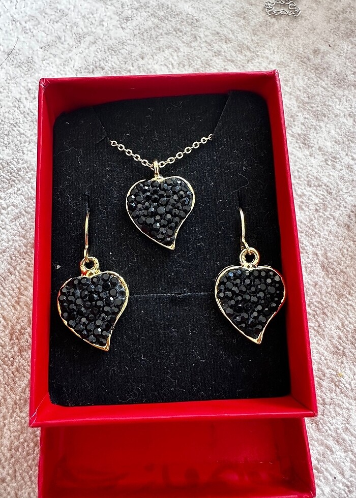 Kolye ve küpe seti - Görsel 2