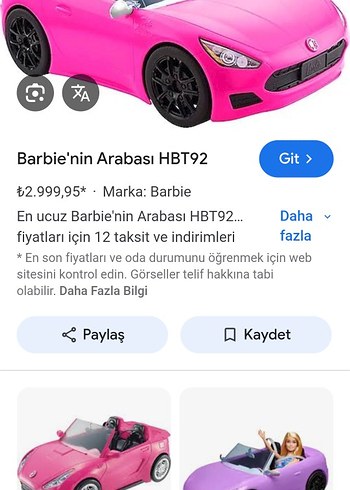 Pastel Pembe Barbie Oyuncak Araba - Görsel 8