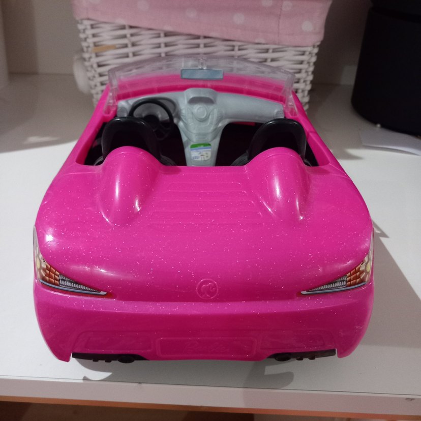 Pastel Pembe Barbie Oyuncak Araba - Görsel 5
