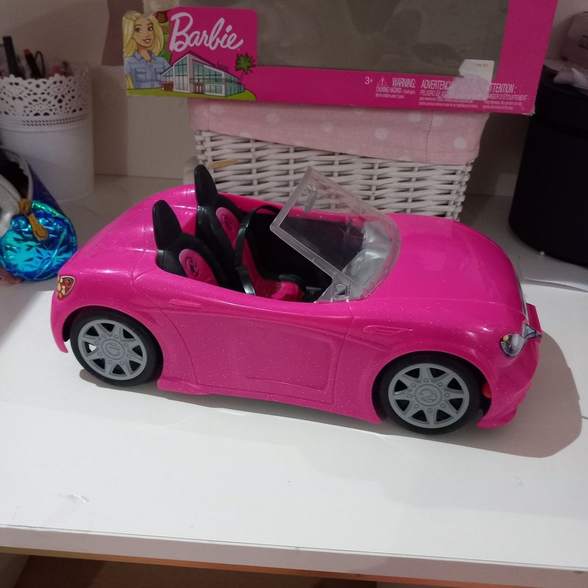 Pastel Pembe Barbie Oyuncak Araba - Görsel 4