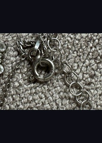 925 ayar Gümüş Kadın Kolye - Görsel 4