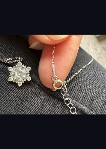 925 ayar Gümüş Kadın Kolye - Görsel 3