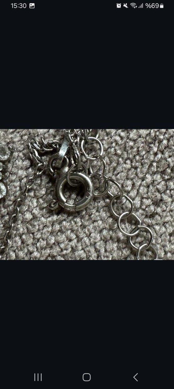 925 ayar Gümüş Kadın Kolye - Görsel 4