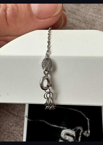 925 ayar gümüş S Harfi Kolye - Görsel 3