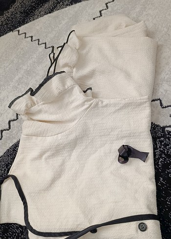 Kadın Beyaz kısa  Kollu Rahat Pijama Takımı - Görsel 3