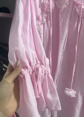 Pembe Nakışlı Uzun Kollu Bluzu - Görsel 2