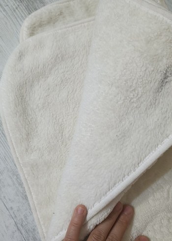 Beyaz Düz Desensiz bebek battaniye - Görsel 2