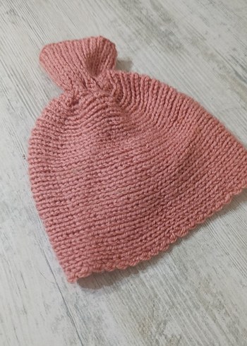 Pembe Nakışlı Bohem Örgü Çocuk Bere - Görsel 2