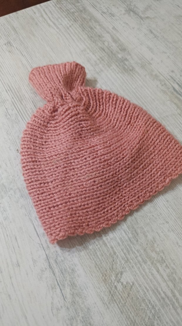 Pembe Nakışlı Bohem Örgü Çocuk Bere - Görsel 2