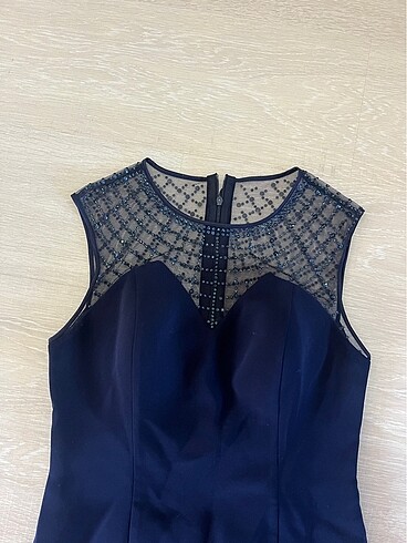 Lacivert abiye kısa elbise - Görsel 6