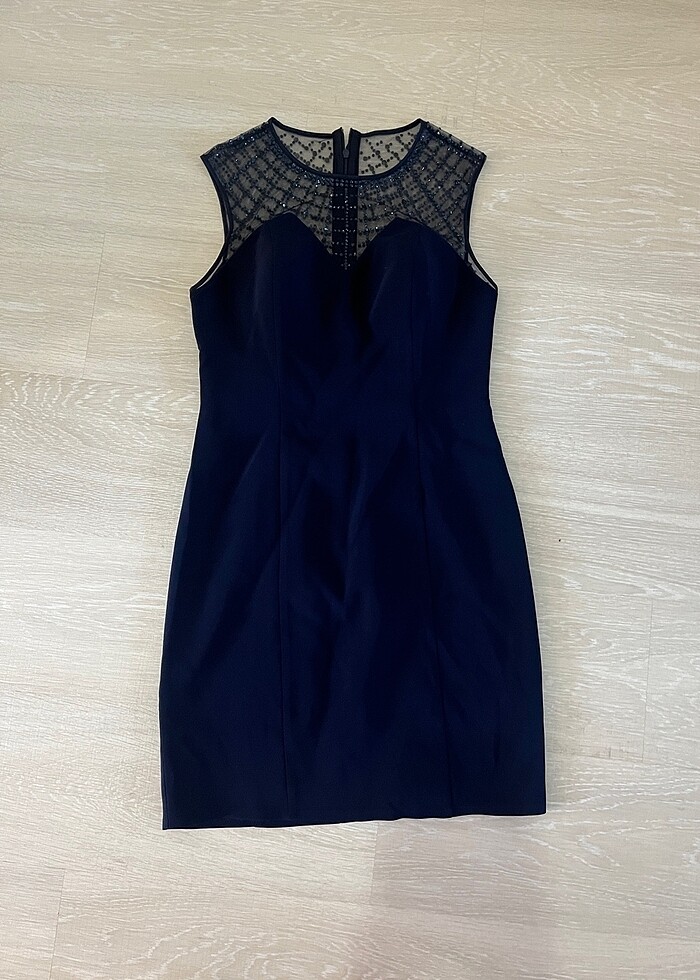 Lacivert abiye kısa elbise - Görsel 2