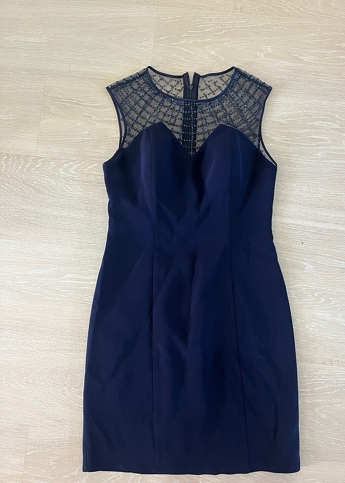 Lacivert abiye kısa elbise - Görsel 3