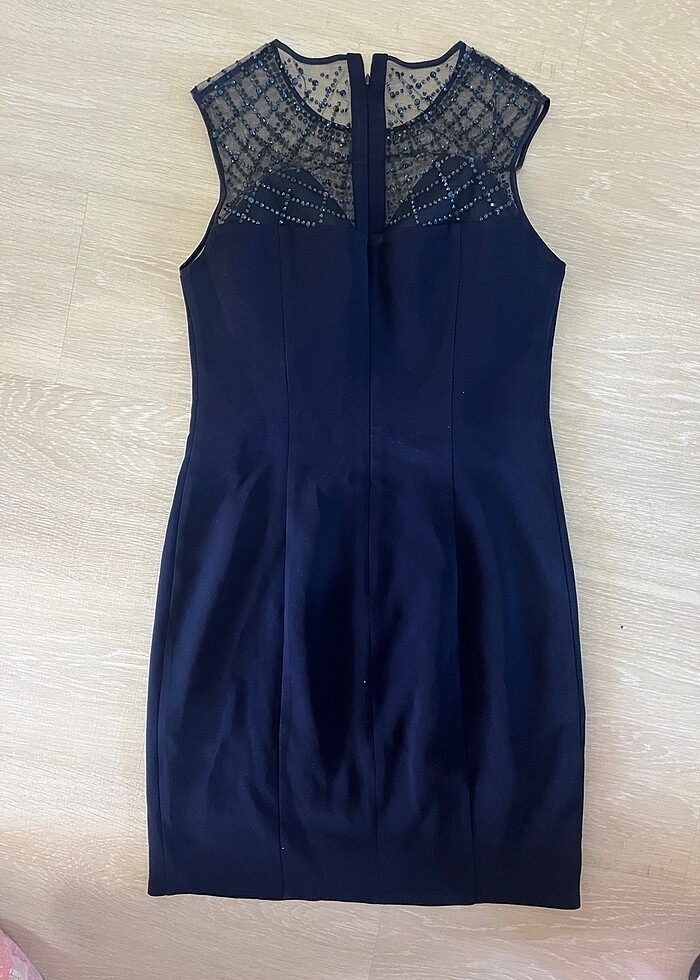 Lacivert abiye kısa elbise - Görsel 5