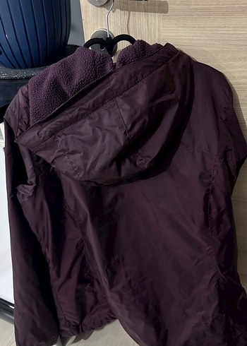 Columbia Bordo(Mora Çalan) Fermuarlı Kadın Yağmurlu Ceket - Görsel 5