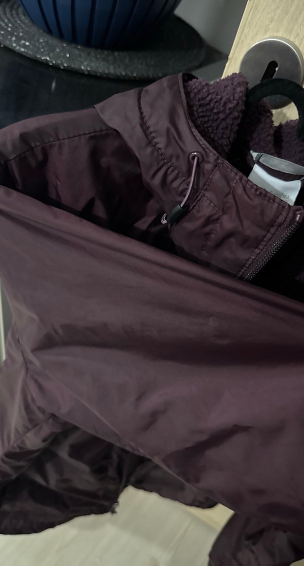 Columbia Bordo(Mora Çalan) Fermuarlı Kadın Yağmurlu Ceket - Görsel 3