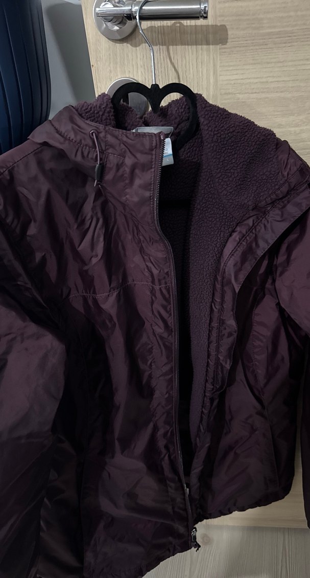 Columbia Bordo(Mora Çalan) Fermuarlı Kadın Yağmurlu Ceket - Görsel 4