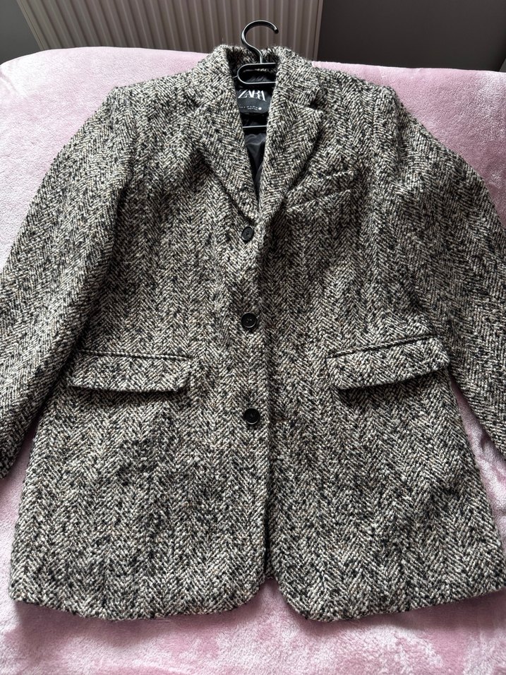 Zara Kadın Yünlü Oversize Ceket - Görsel 2