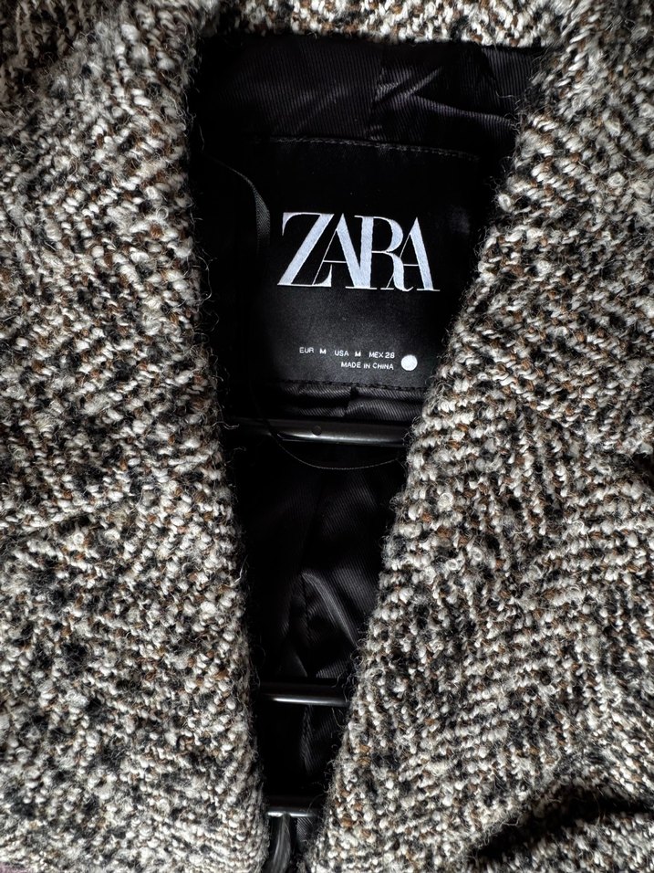 Zara Kadın Yünlü Oversize Ceket - Görsel 5