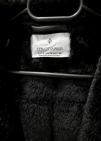 Stradivarius Siyah Süet Kürklü Kadın Ceket - Görsel 2