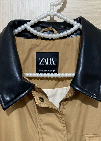 Zara Oversize Deri Detaylı Ceket - Görsel 4