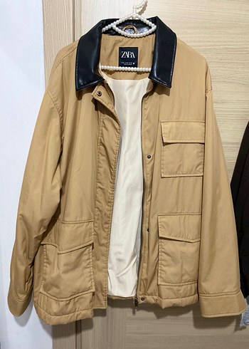 Zara Oversize Deri Detaylı Ceket - Görsel 2