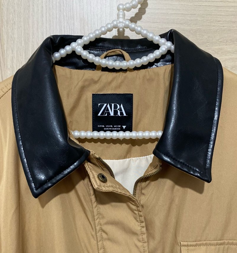 Zara Oversize Deri Detaylı Ceket - Görsel 4