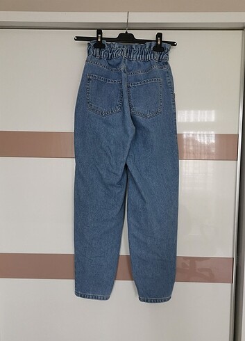 xs Beden mavi Renk Defacto paperbag fit yüksek bel cropped