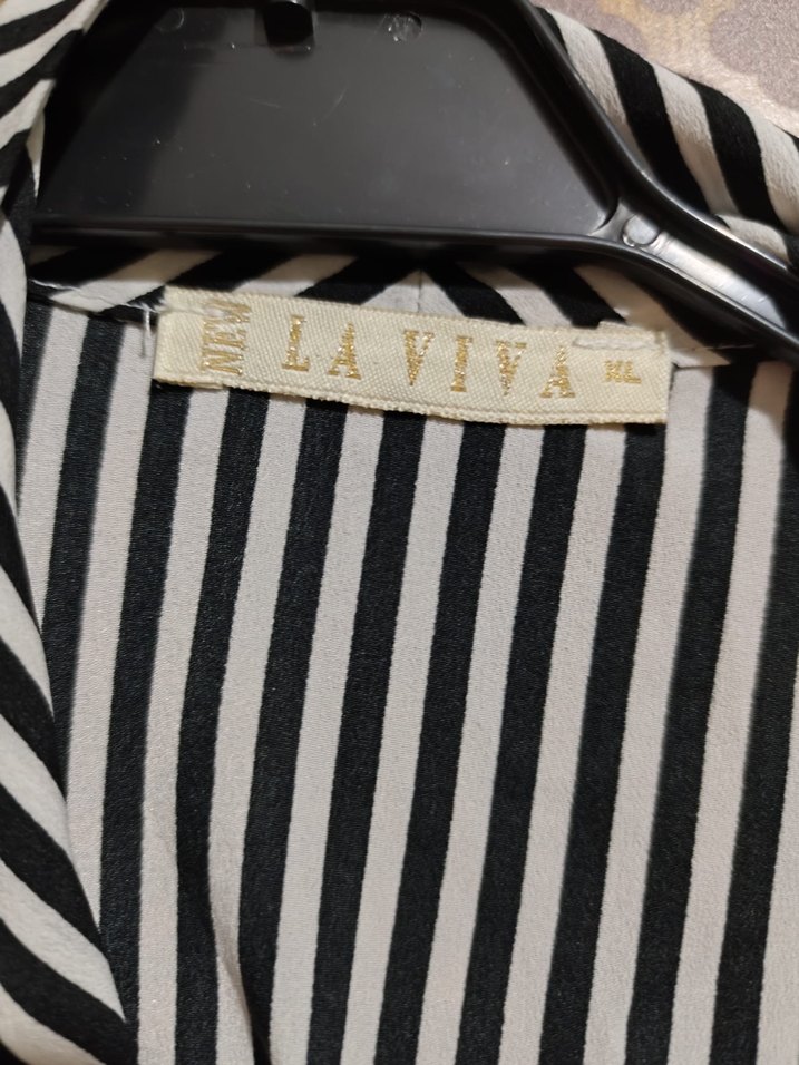 Çizgili Siyah Kadın Ceket - Görsel 2