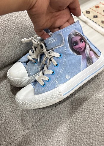 Kız Çocuk Mavi Frozen Denim Sneakers