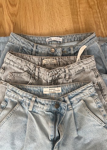 Gri Rahat Kesim Kadın Denim Pantolon