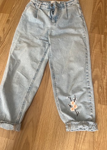 36 Beden mavi Renk Kadın açık mavi Denim balon Jean