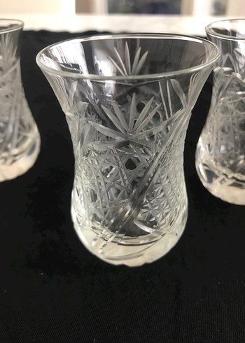 6 Parça Desenli Kristal Çay Bardak Seti - Görsel 3