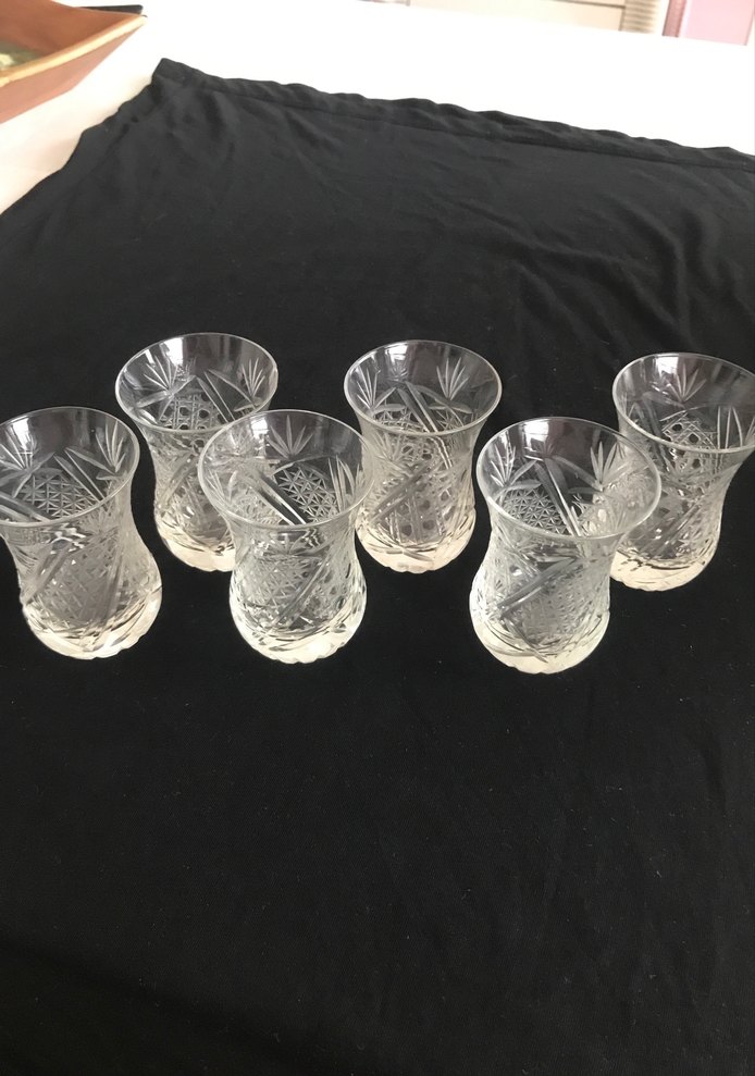 6 Parça Desenli Kristal Çay Bardak Seti - Görsel 2