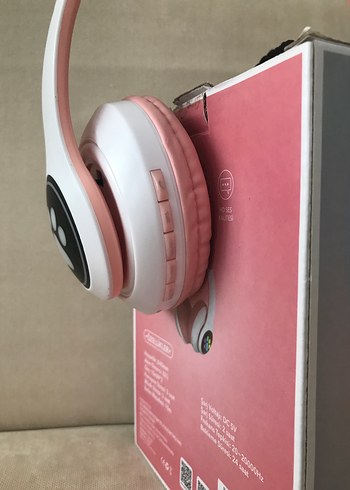 Pembe Pastel Bluetooth Kulaklık - Görsel 3